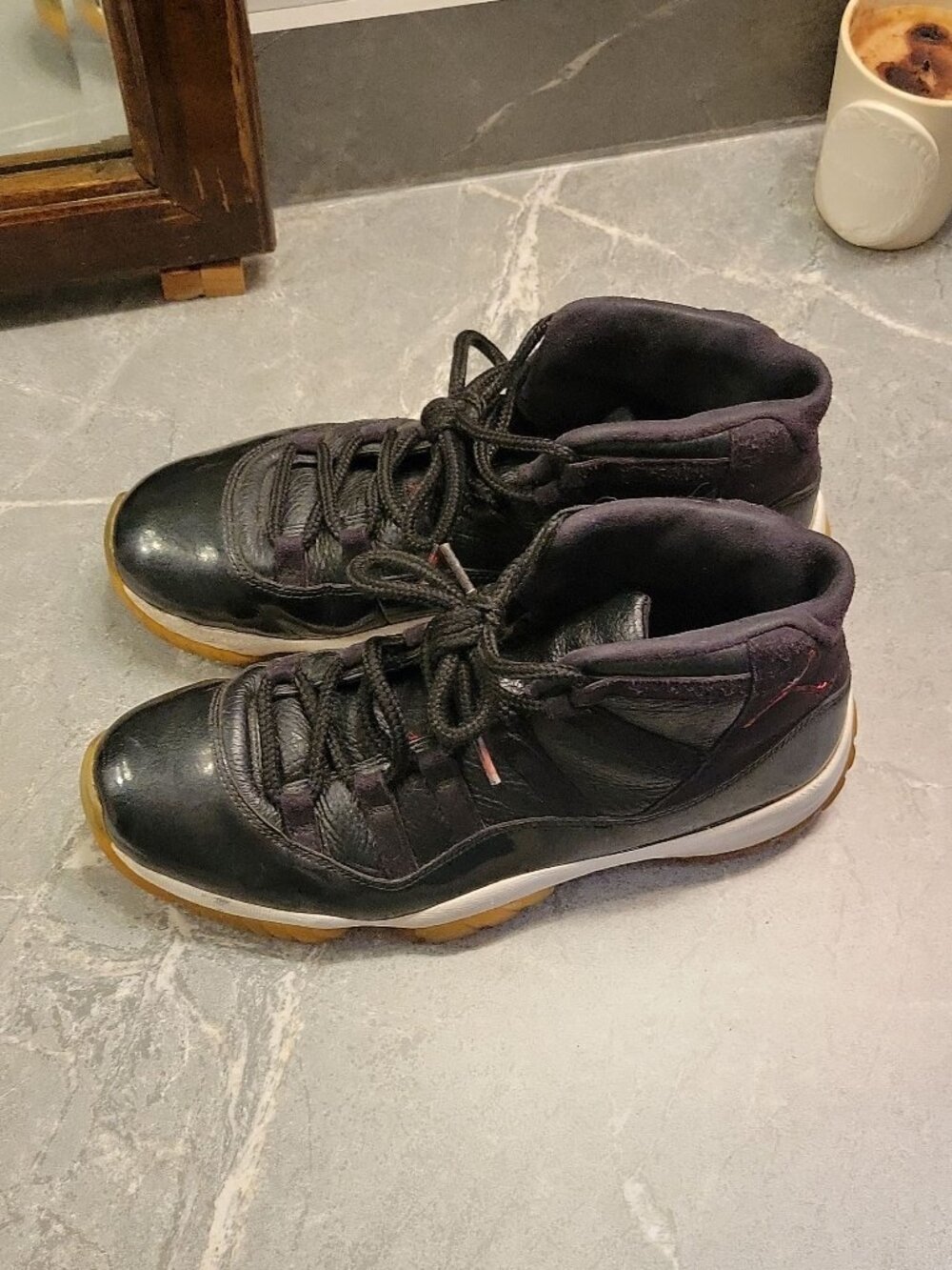 Jordan 11 72-10 Retro Air Jordan - us10 -Black Red High Top Leather Shoes nike